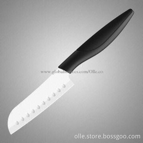 5" White Blade Ceramic Santoku Knife, WS121D
